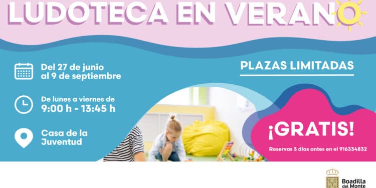 Ludoteca gratuita en agosto para niños de Boadilla