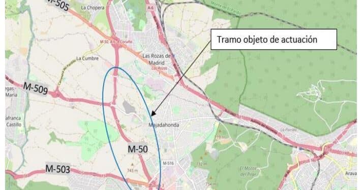Aprobado de forma provisional el proyecto de mejora del enlace entre la M-50 y la M-509