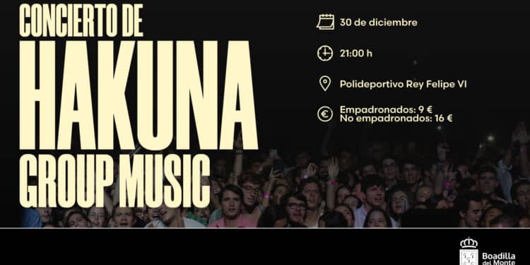 Hakuna actuará en Boadilla el próximo 30 de diciembre