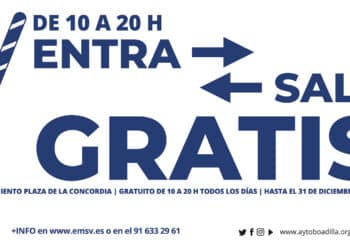 El aparcamiento de la plaza de la Concordia en Boadilla será gratuito en 2023