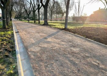 La zona verde de la Playa de Gandía de Las Rozas preparada para las lluvias