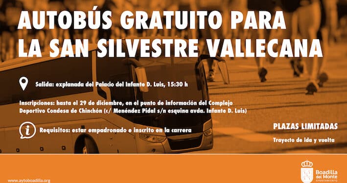 Autobús gratuito para los empadronados de Boadilla que participen en la San Silvestre Vallecana