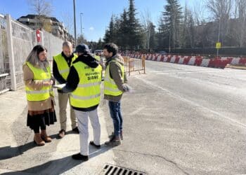 Comienza la construcción de la nueva glorieta en la Avenida de Guadarrama