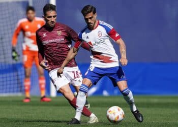 Imagen del partido entre el Rayo Majadahonda y el Pontevedra CF
