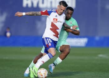 Imagen del partido entre el Rayo y la Cultural Leonesa.