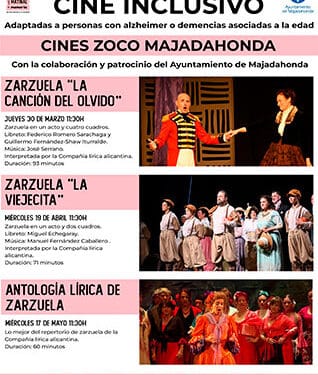 La zarzuela para personas mayores llega a los cines Zoco de Majadahonda