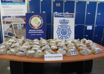 La Policía Nacional incauta 50 kilogramos de heroína durante una transacción en un aparcamiento público de Las Rozas