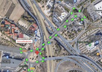 La obra de la pasarela de Roza Martín afectará a la circulación de las rotondas del puente sobre la M50