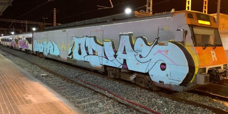 La Policía Nacional detiene a 21 personas responsables de grafitis en trenes