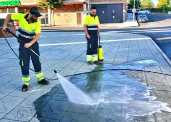 Así es el nuevo sistema de fregado las calles de Majadahonda